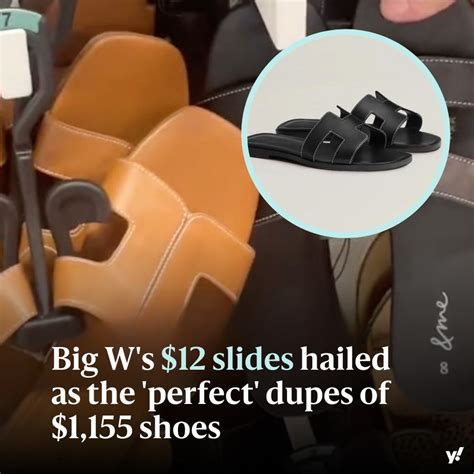 Big W's  slides hailed as the 'perfect' dupes of ,155 shoes